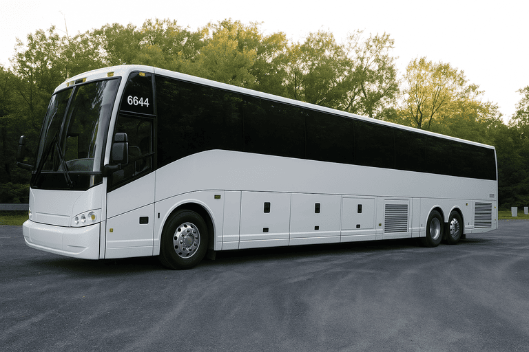 exterior of Carson Minibus Company coach bus