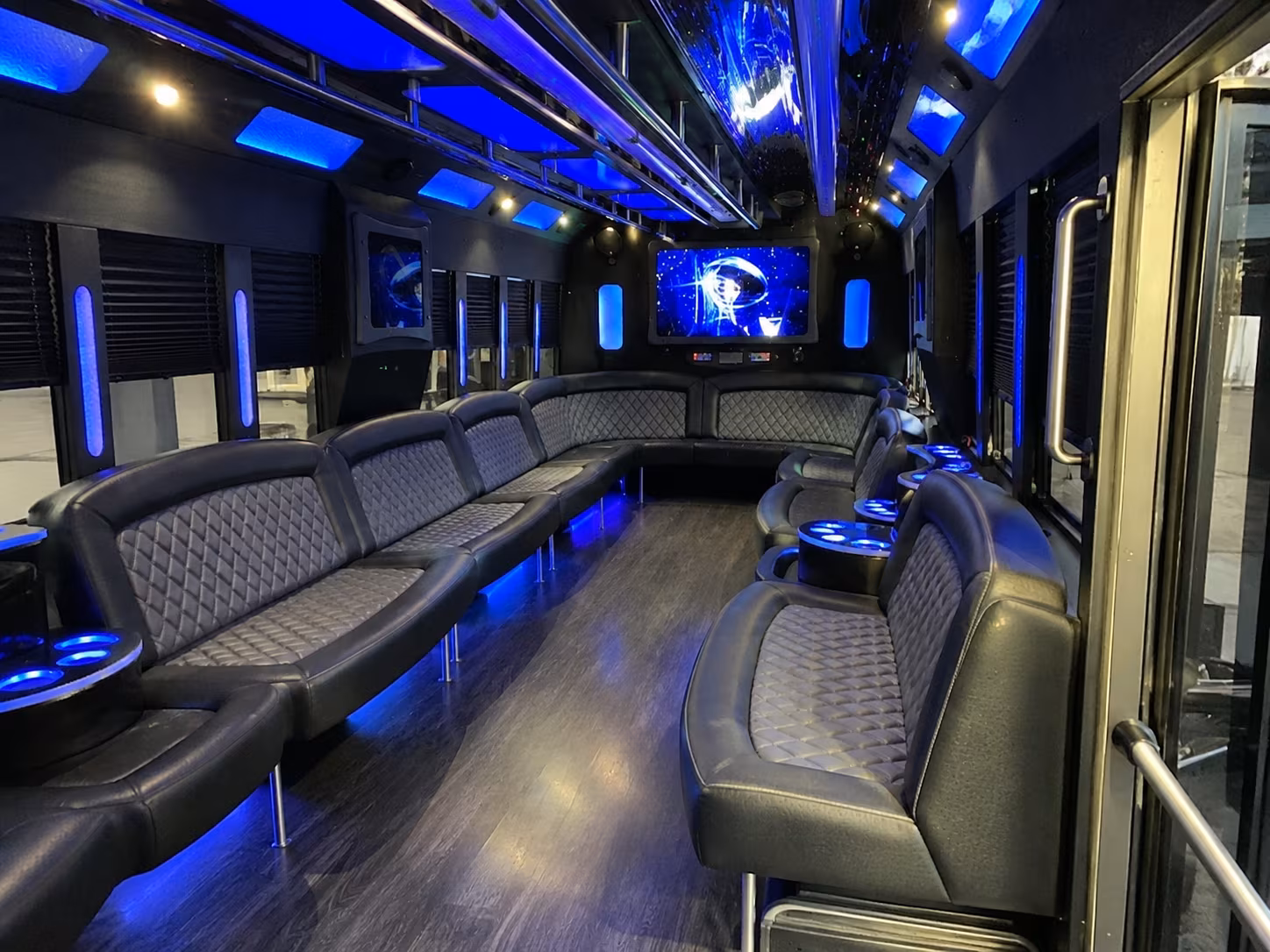 carson 28 passenger party bus interior
