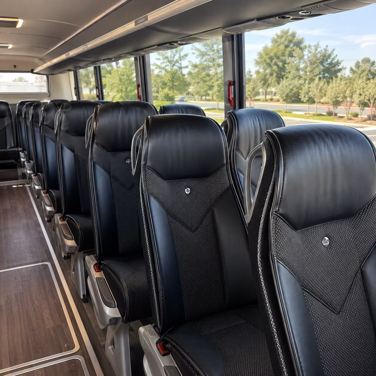 carson 45 passenger charter bus interior