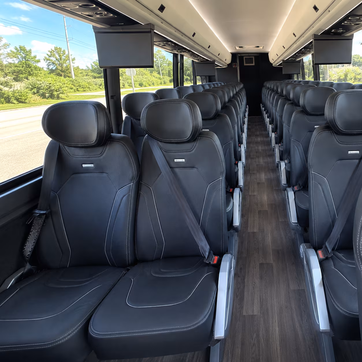 carson 47 passenger charter bus inside
