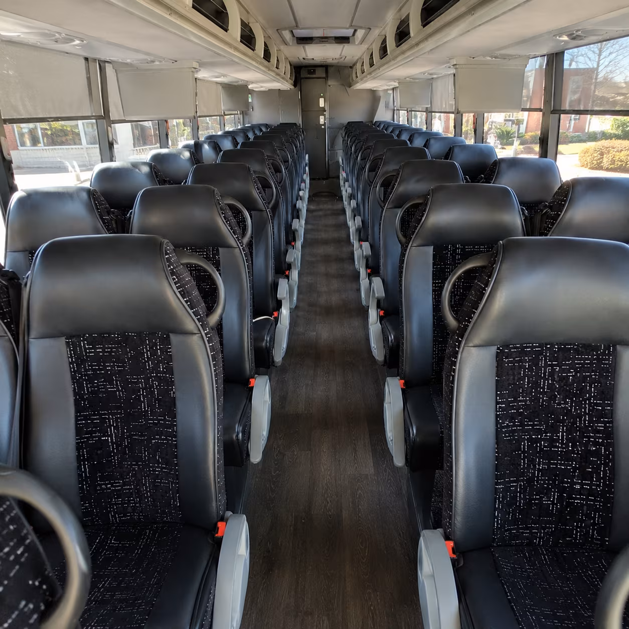 carson 54 passenger charter bus inside