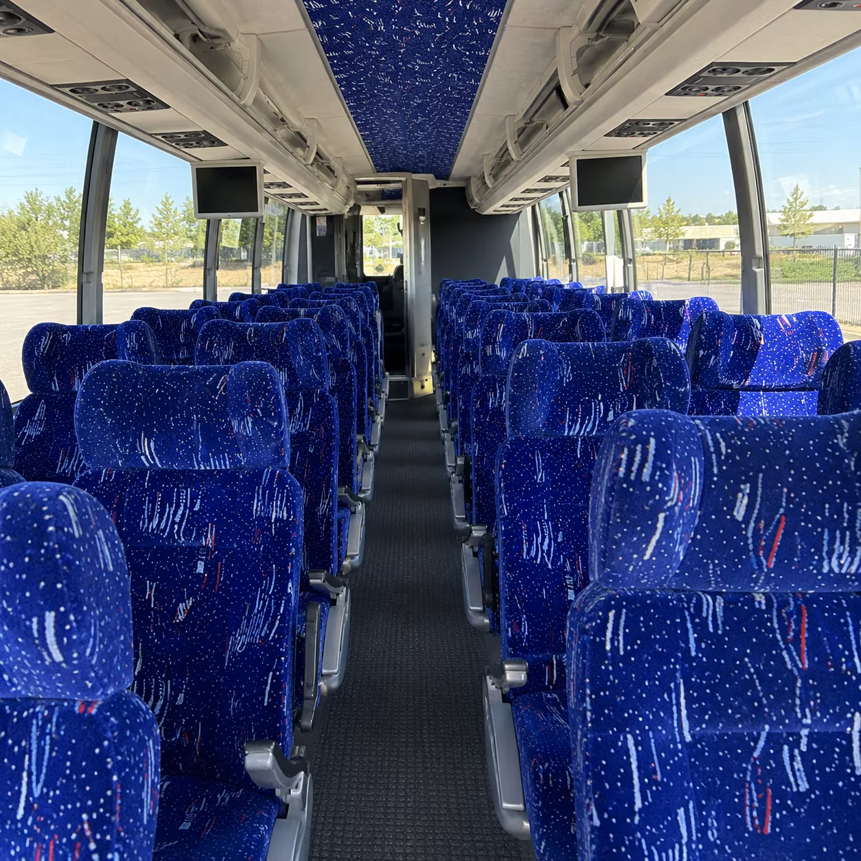 carson 54 passenger charter bus interior