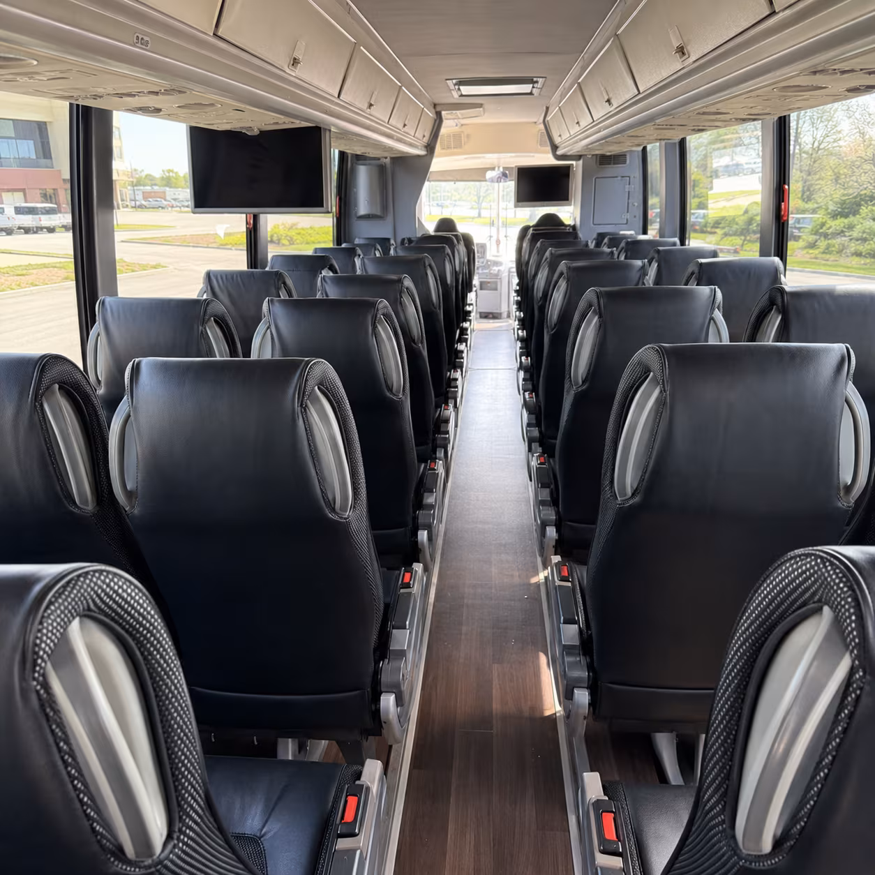 carson 56 passenger charter bus inside