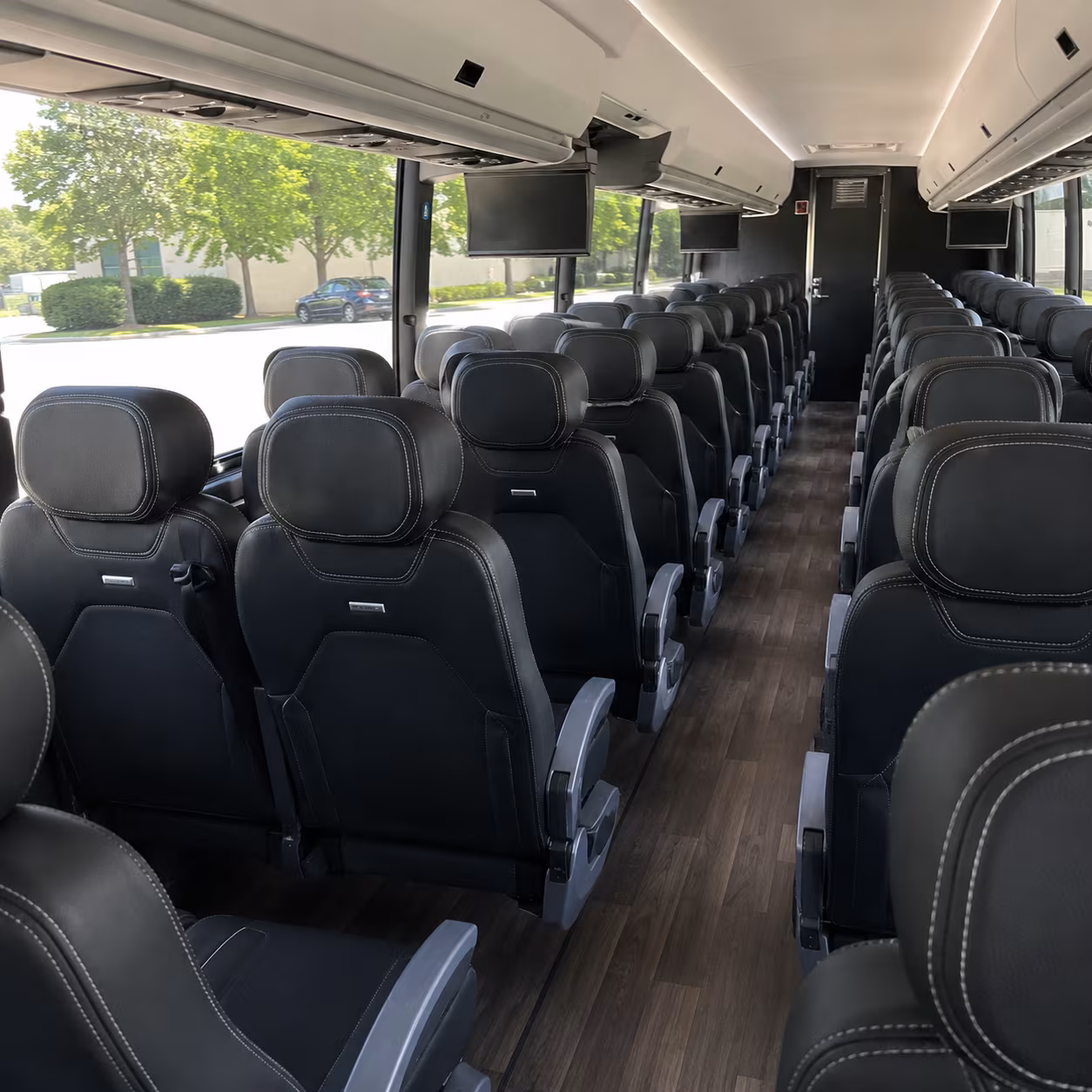 carson 56 passenger charter bus interior