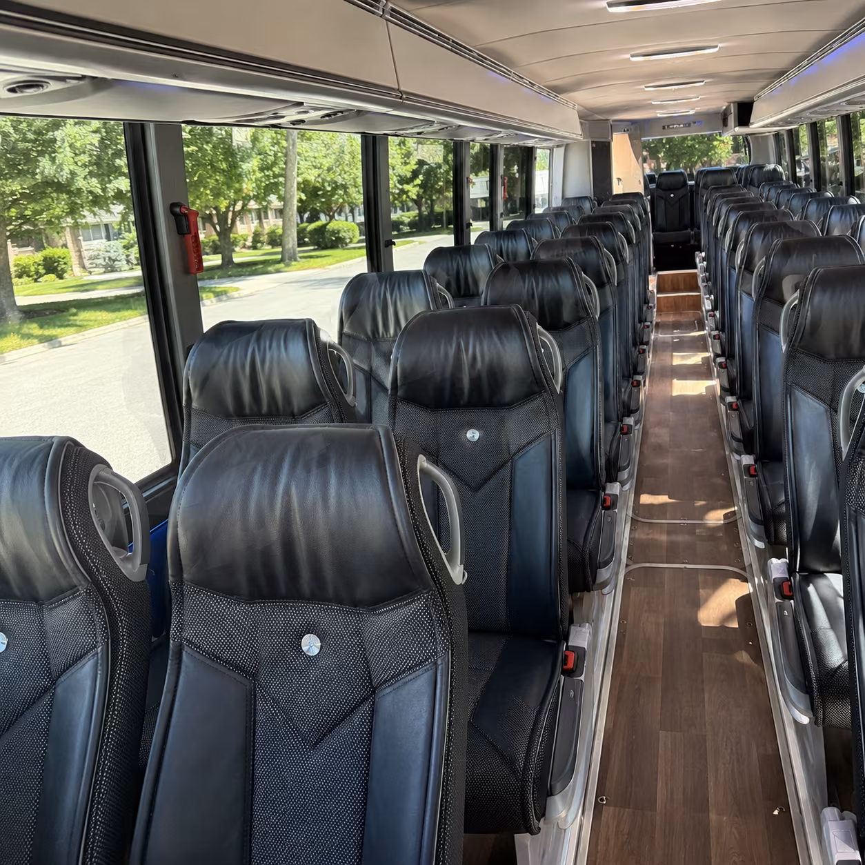 carson charter bus inside